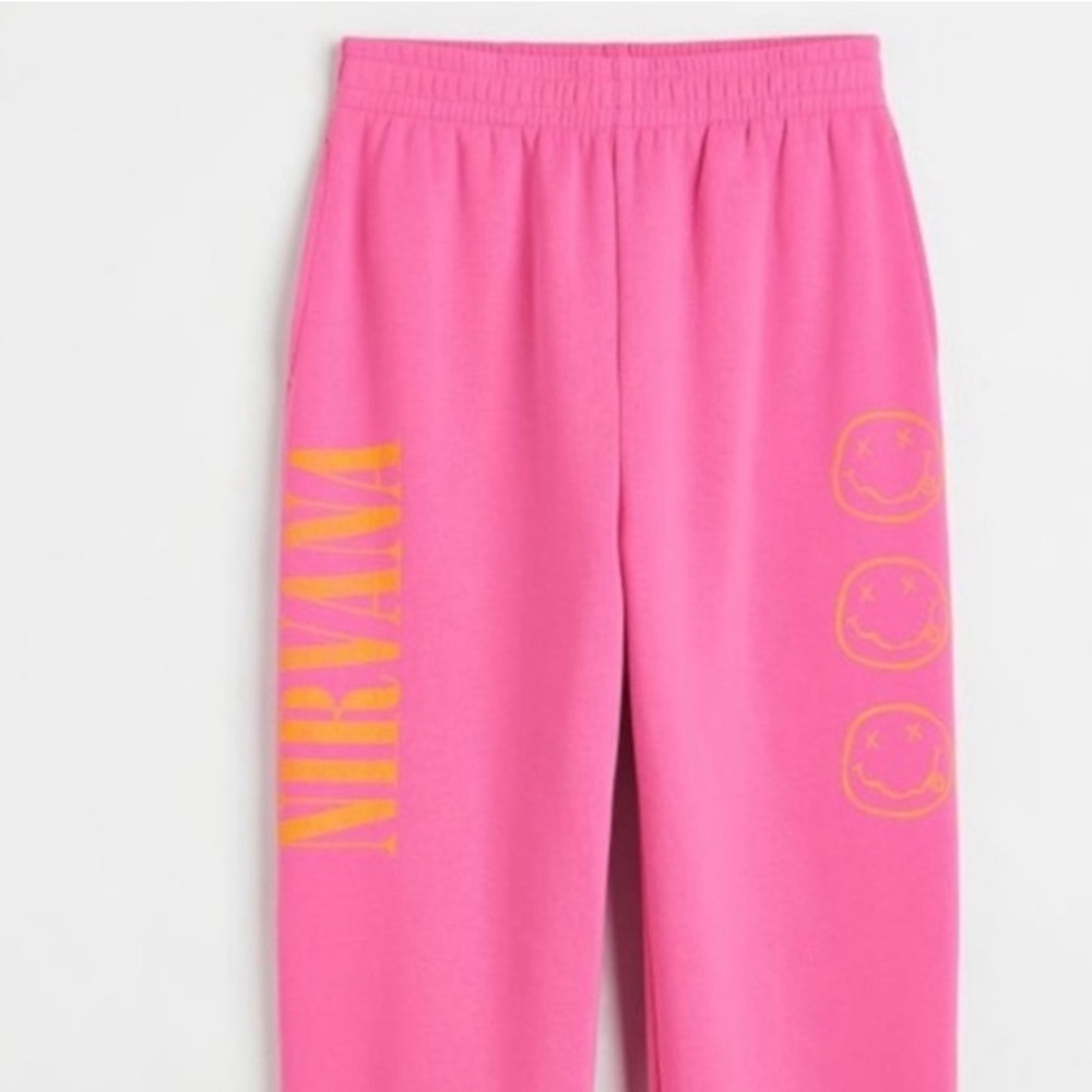 H and M pink nirvana sweatpants